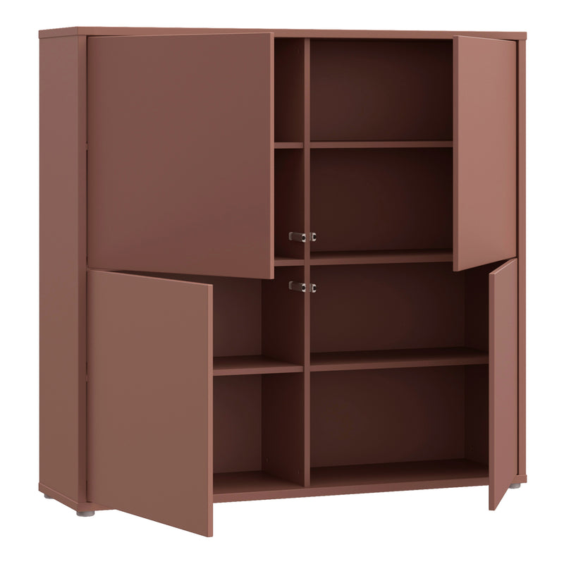 Alice Springs 4 Door Large Storage Cabinet with Push — alternative angle