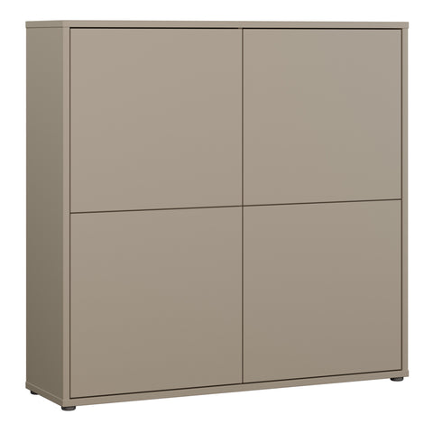 Alice Springs 4 Door Large Storage Cabinet with Push — front view