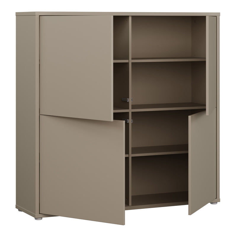 Alice Springs 4 Door Large Storage Cabinet with Push — alternative angle