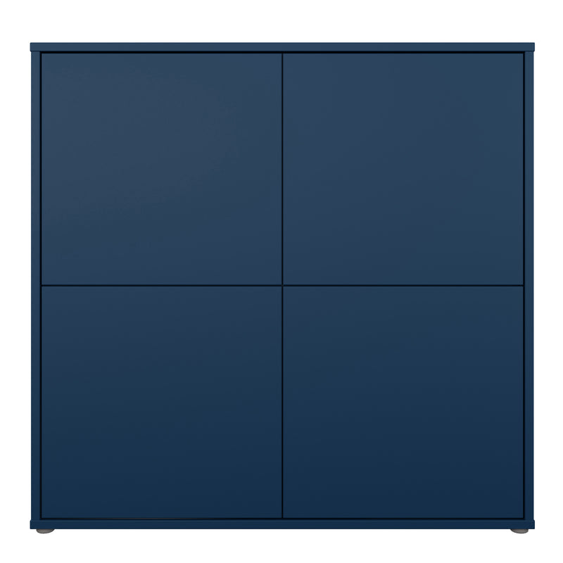 Alice Springs 4 Door Large Storage Cabinet with Push — side angle