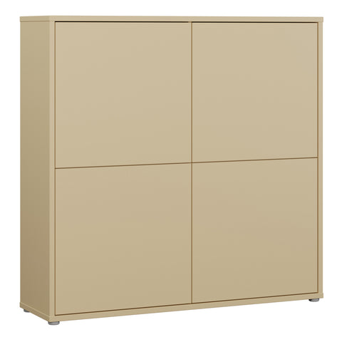 Alice Springs 4 Door Large Storage Cabinet with Push — front view