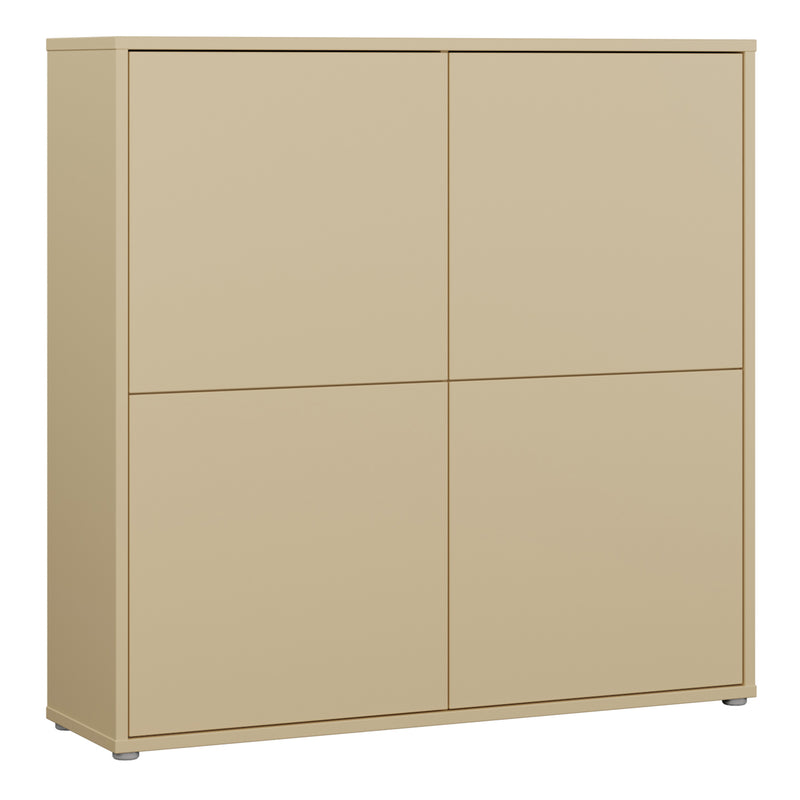 Alice Springs 4 Door Large Storage Cabinet with Push — front view