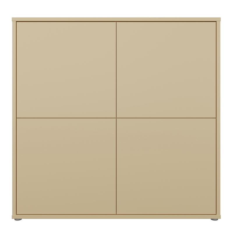 Alice Springs 4 Door Large Storage Cabinet with Push — side angle