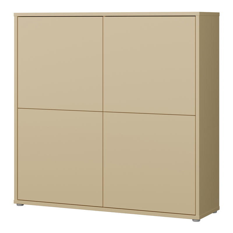 Alice Springs 4 Door Large Storage Cabinet with Push — detail view