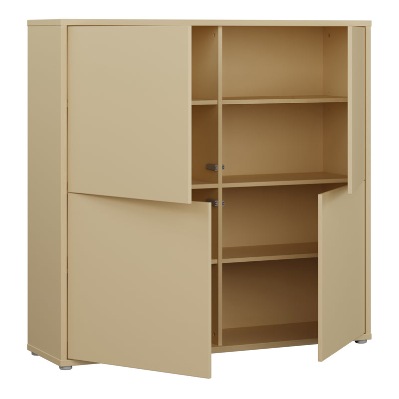Alice Springs 4 Door Large Storage Cabinet with Push — alternative angle