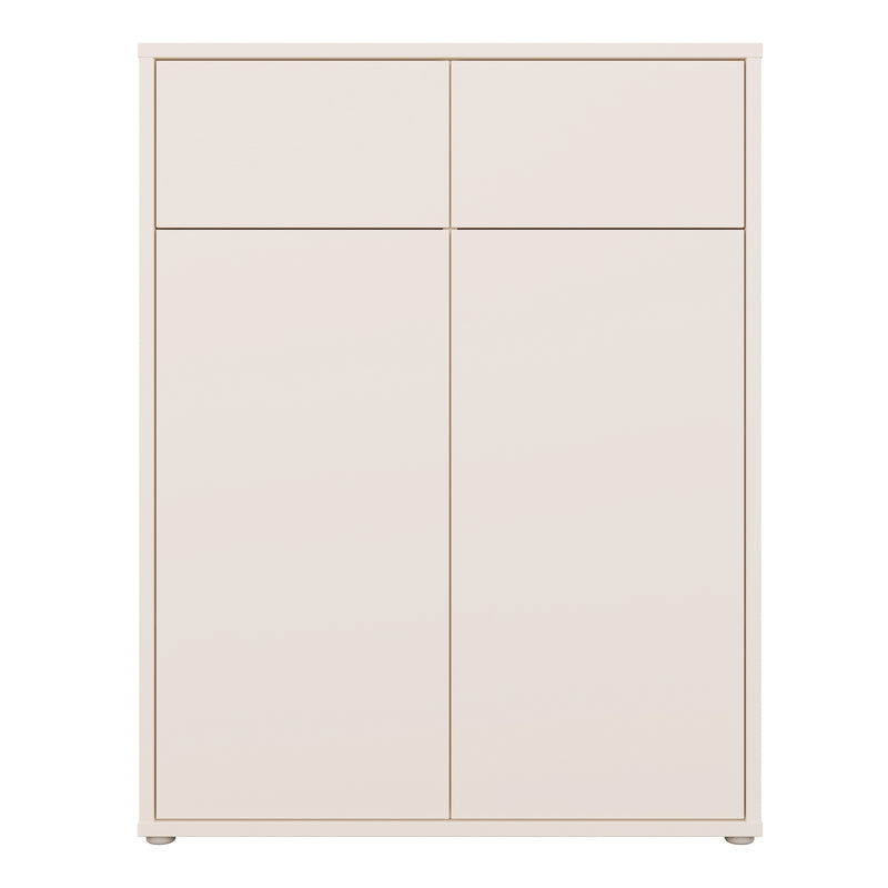 Alice Springs Storage Cabinet with 2 Doors & 2 Drawers with Push — side angle
