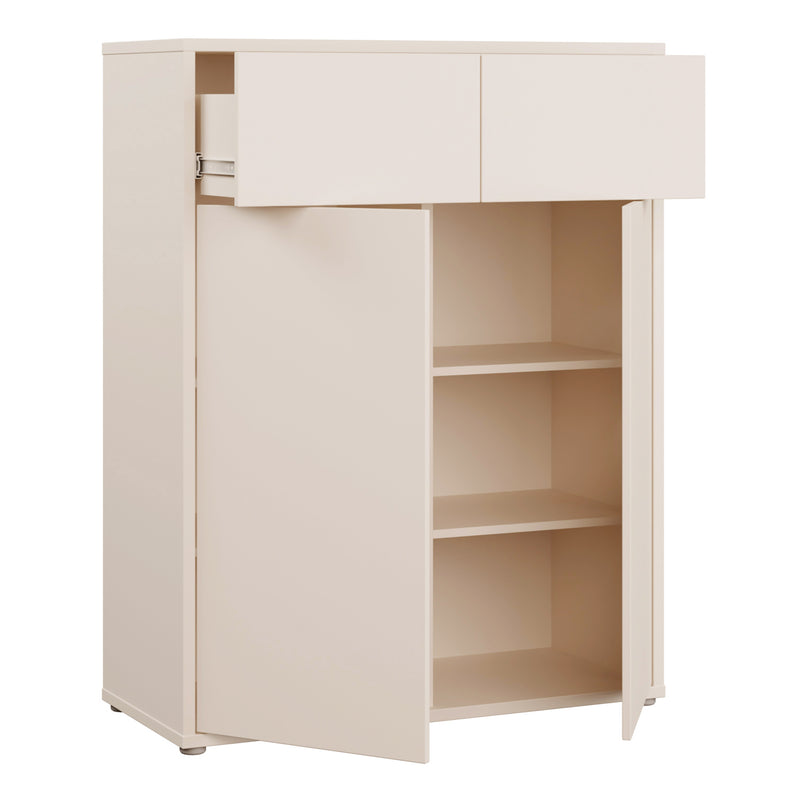 Alice Springs Storage Cabinet with 2 Doors & 2 Drawers with Push — alternative angle