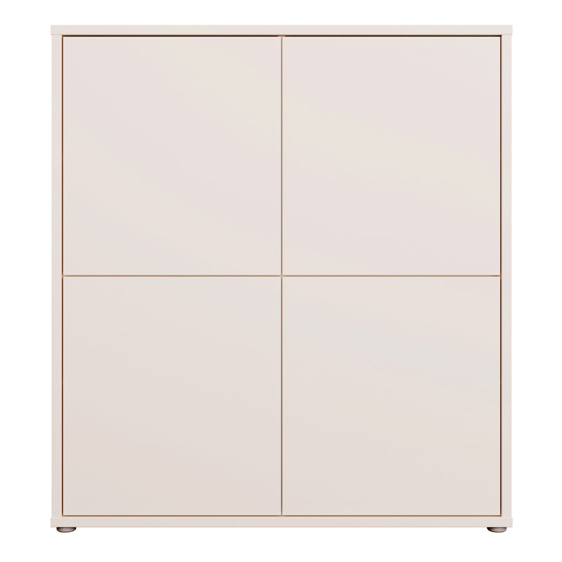 Alice Springs 4 Door Storage Cabinet with Push — side angle