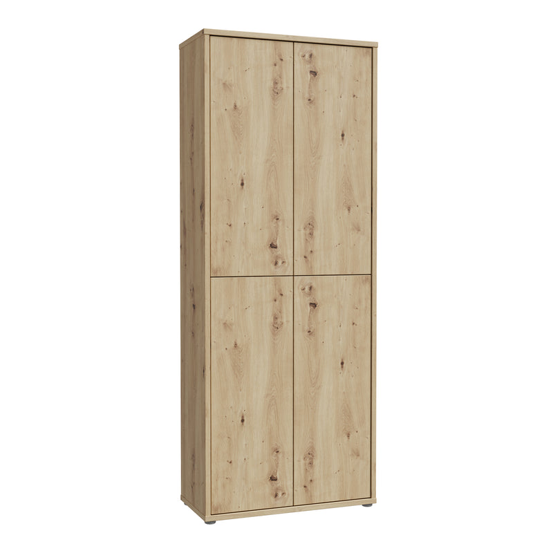 Alice Springs Shoe Cabinet with 4 Doors Push — front view