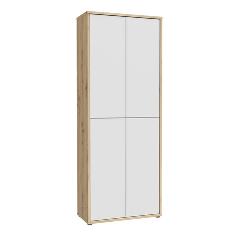 Alice Springs Shoe Cabinet with 4 Doors Push — front view