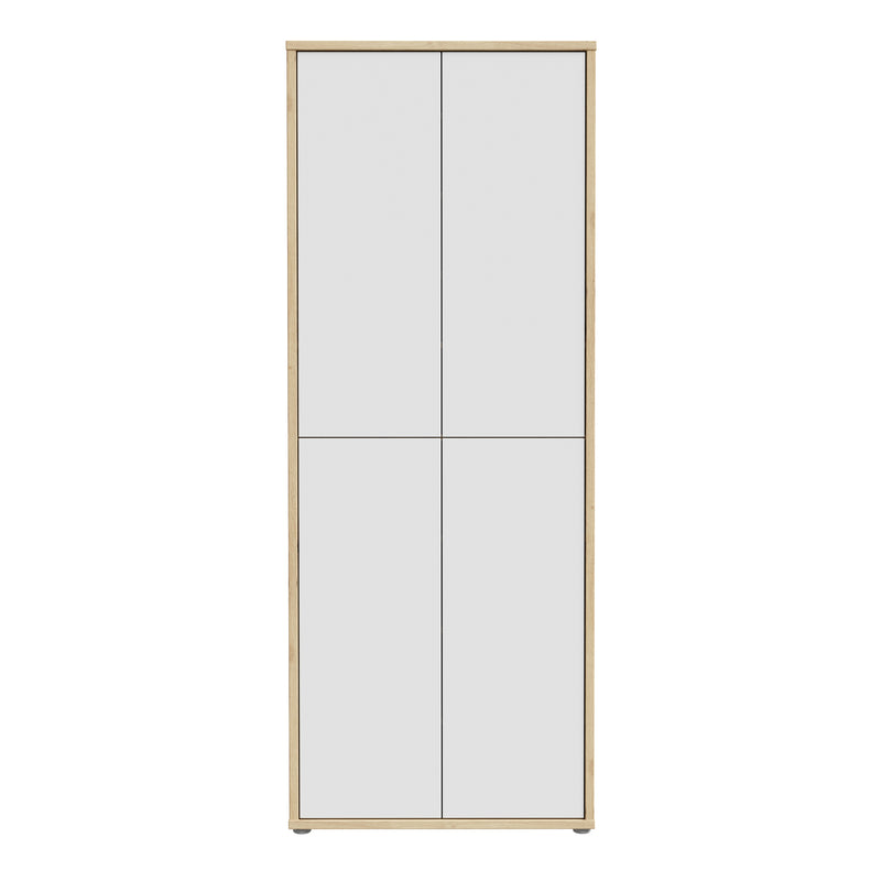Alice Springs Shoe Cabinet with 4 Doors Push — side angle