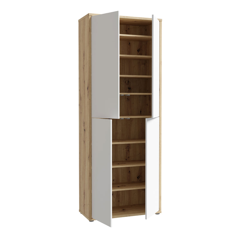 Alice Springs Shoe Cabinet with 4 Doors Push — alternative angle