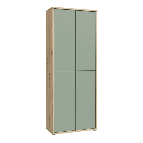 Alice Springs Shoe Cabinet with 4 Doors Push — front view