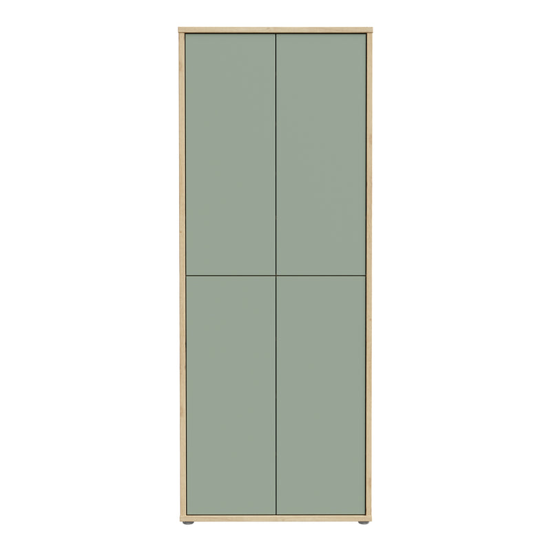Alice Springs Shoe Cabinet with 4 Doors Push — side angle
