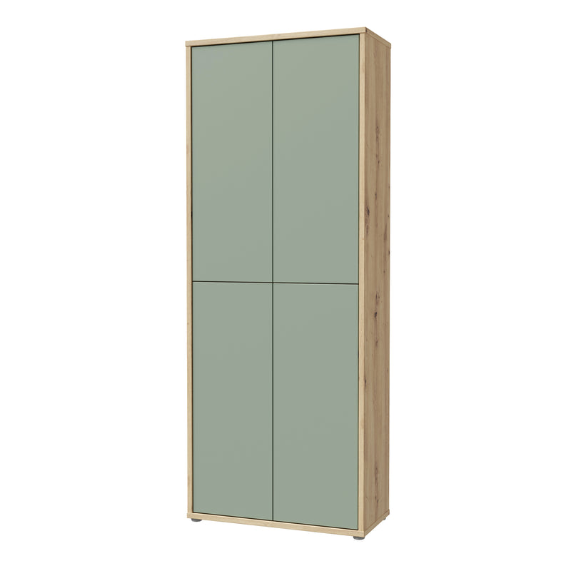 Alice Springs Shoe Cabinet with 4 Doors Push — detail view