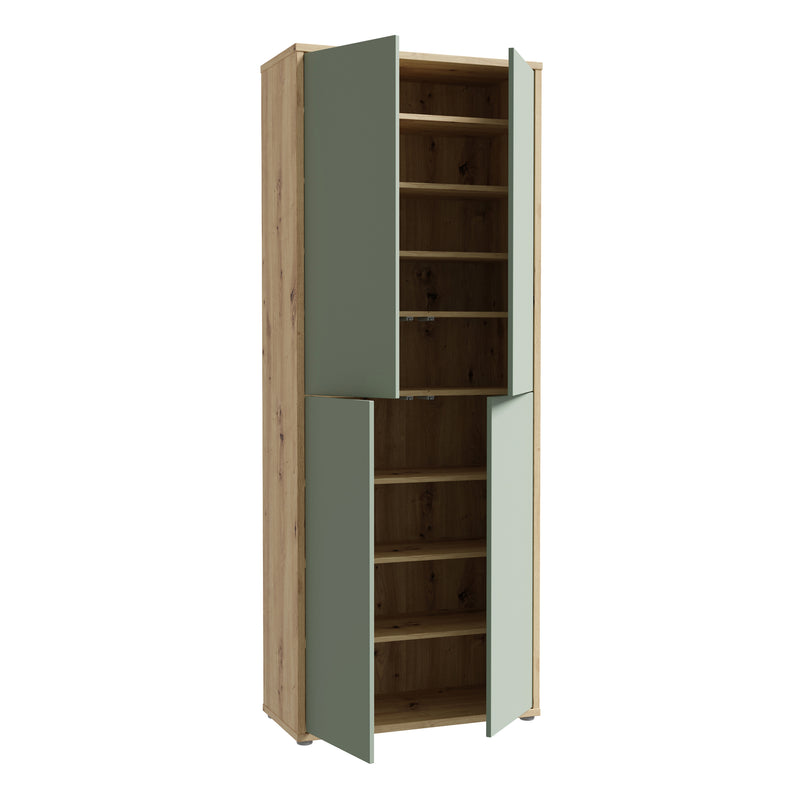 Alice Springs Shoe Cabinet with 4 Doors Push — alternative angle