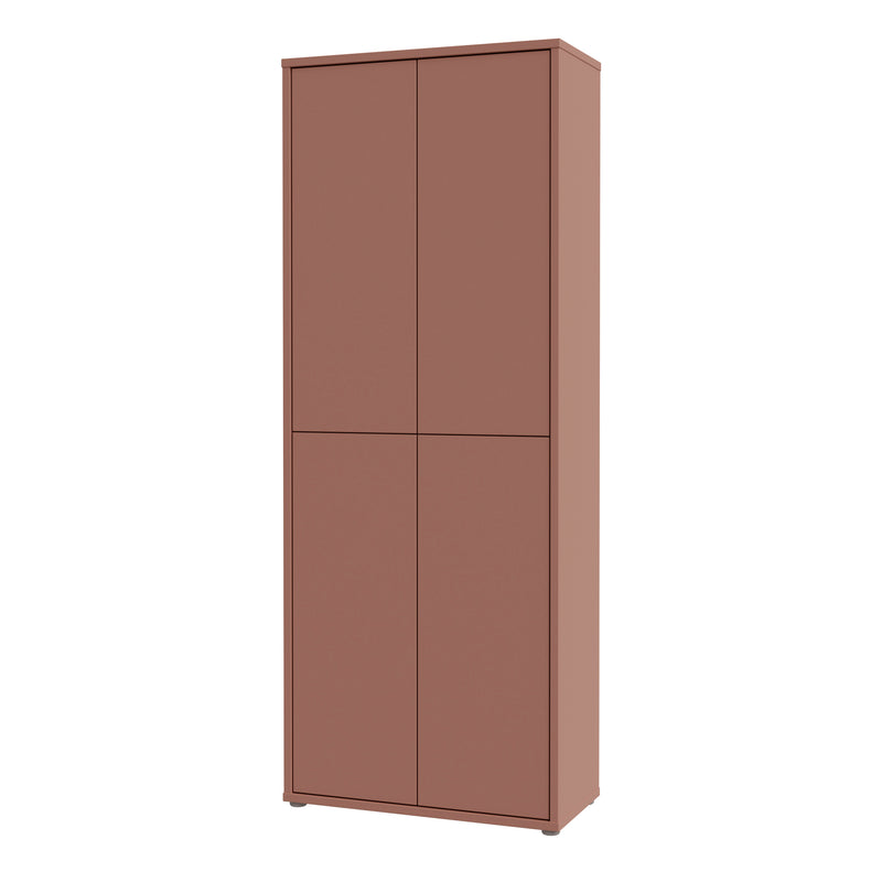 Alice Springs Tall Shoe Cabinet with 4 Doors Push — detail view
