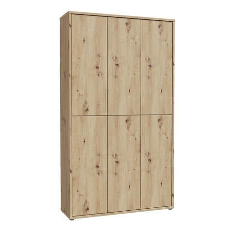 Alice Springs Shoe Cabinet with 6 Doors Push — front view