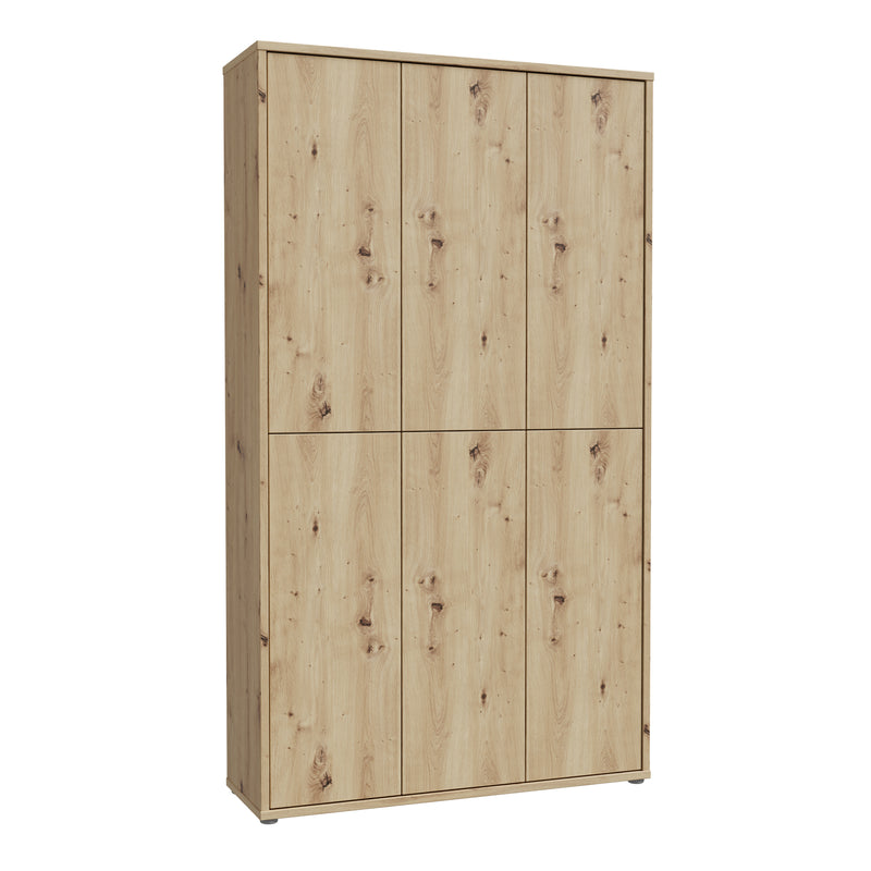 Alice Springs Shoe Cabinet with 6 Doors Push — front view