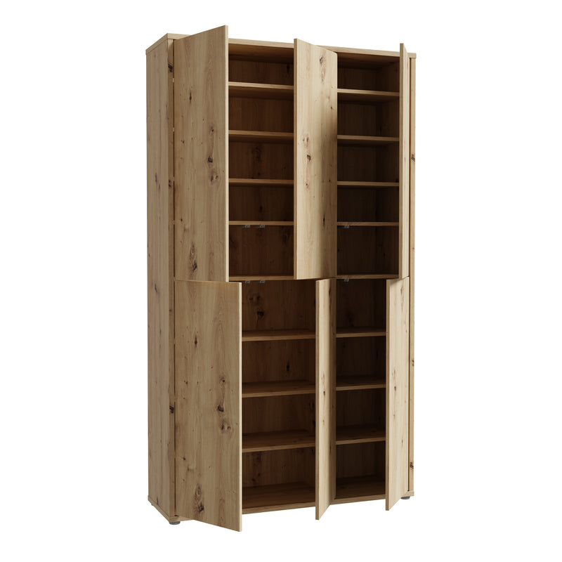 Alice Springs Shoe Cabinet with 6 Doors Push — alternative angle