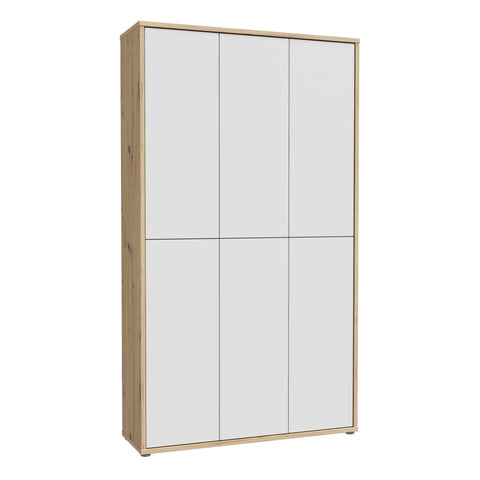 Alice Springs Shoe cabinet with 6 Doors Push — front view
