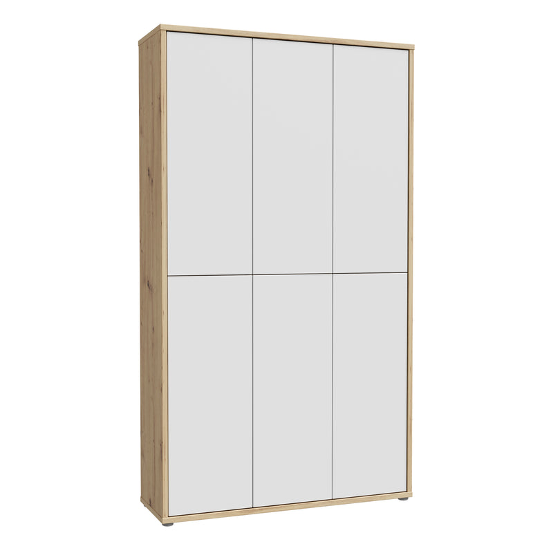 Alice Springs Shoe cabinet with 6 Doors Push — front view