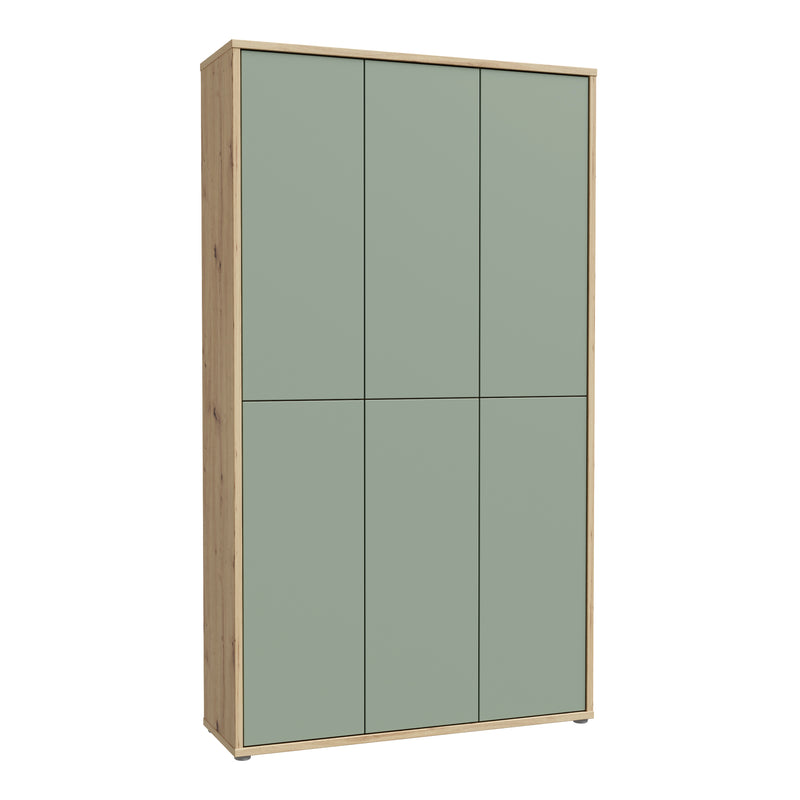 Alice Springs Shoe Cabinet with 6 Doors Push — front view