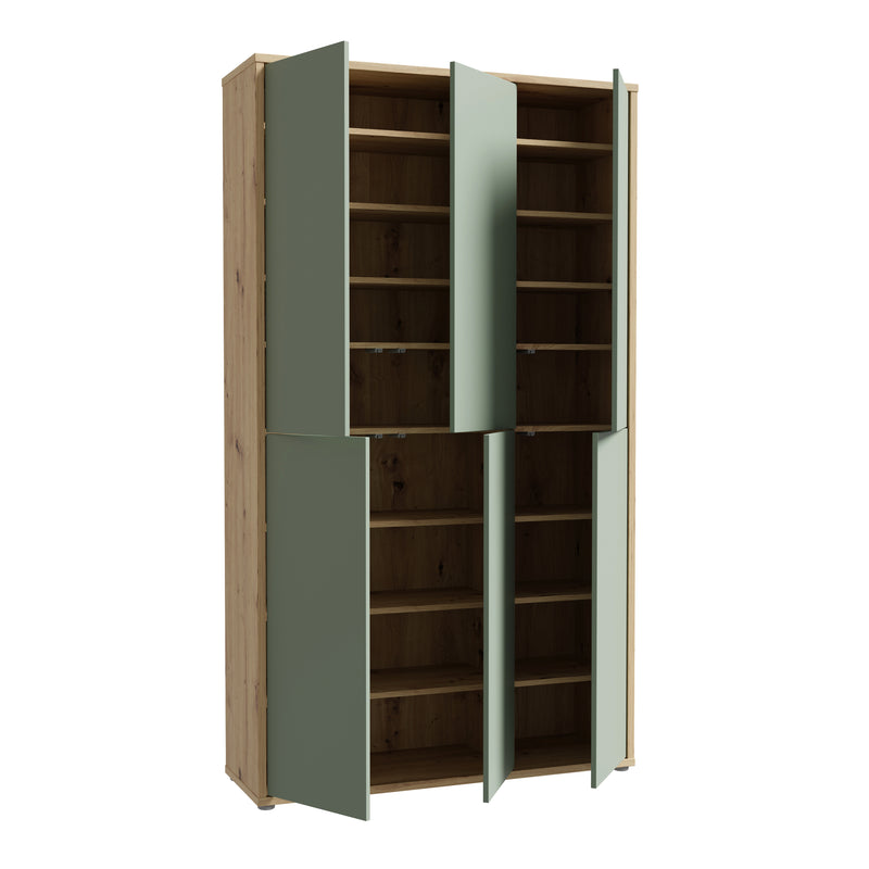 Alice Springs Shoe Cabinet with 6 Doors Push — alternative angle
