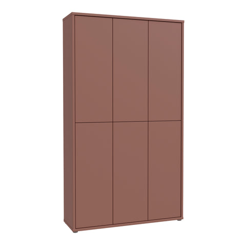 Alice Springs Tall Shoe Cabinet with 6 Doors Push — front view
