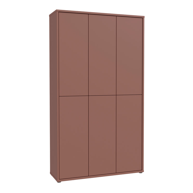 Alice Springs Tall Shoe Cabinet with 6 Doors Push — front view