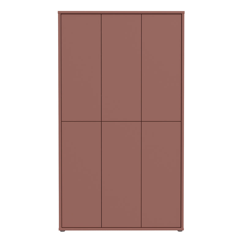 Alice Springs Tall Shoe Cabinet with 6 Doors Push — side angle
