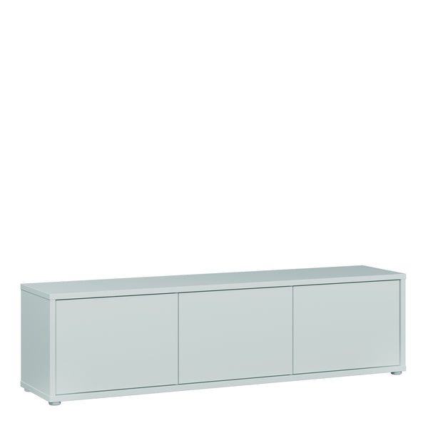 Alice Springs Wide TV Cabinet with 3 Doors Push-to-Open in Light Grey