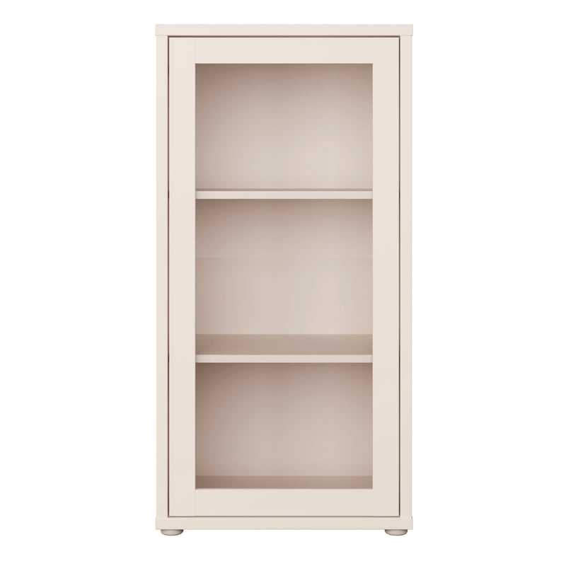 Alice Springs Low Glass Fronted Cabinet with Push — side angle