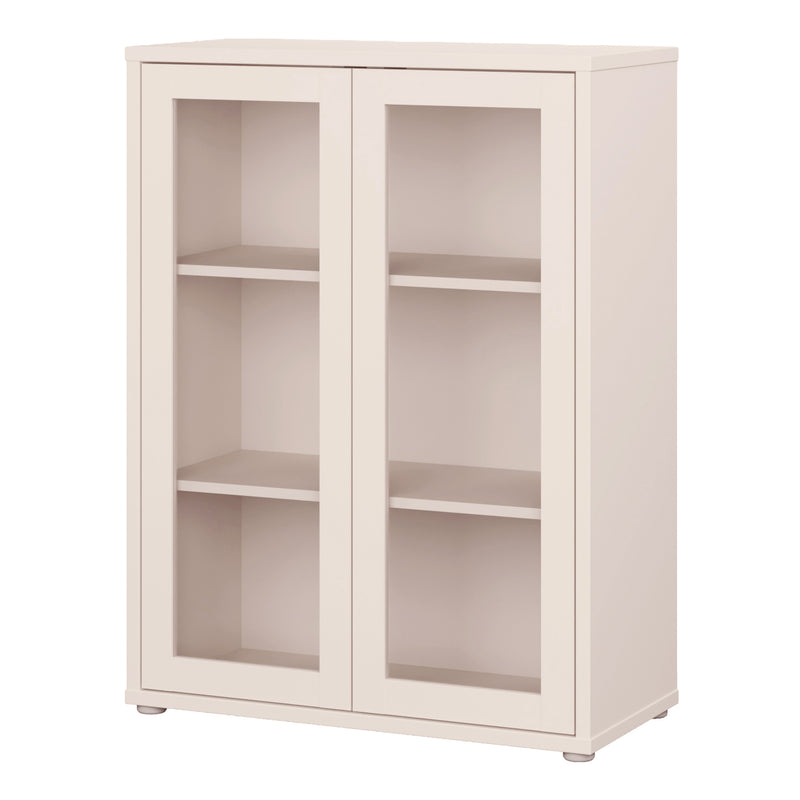 Alice Springs Low Glass Fronted Cabinet with 2 Push — detail view