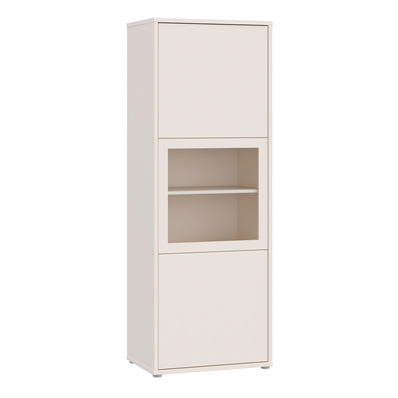 Alice Springs Narrow Display Cabinet with 3 Push — front view