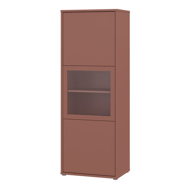 Alice Springs Narrow Display Cabinet with 3 Push — detail view