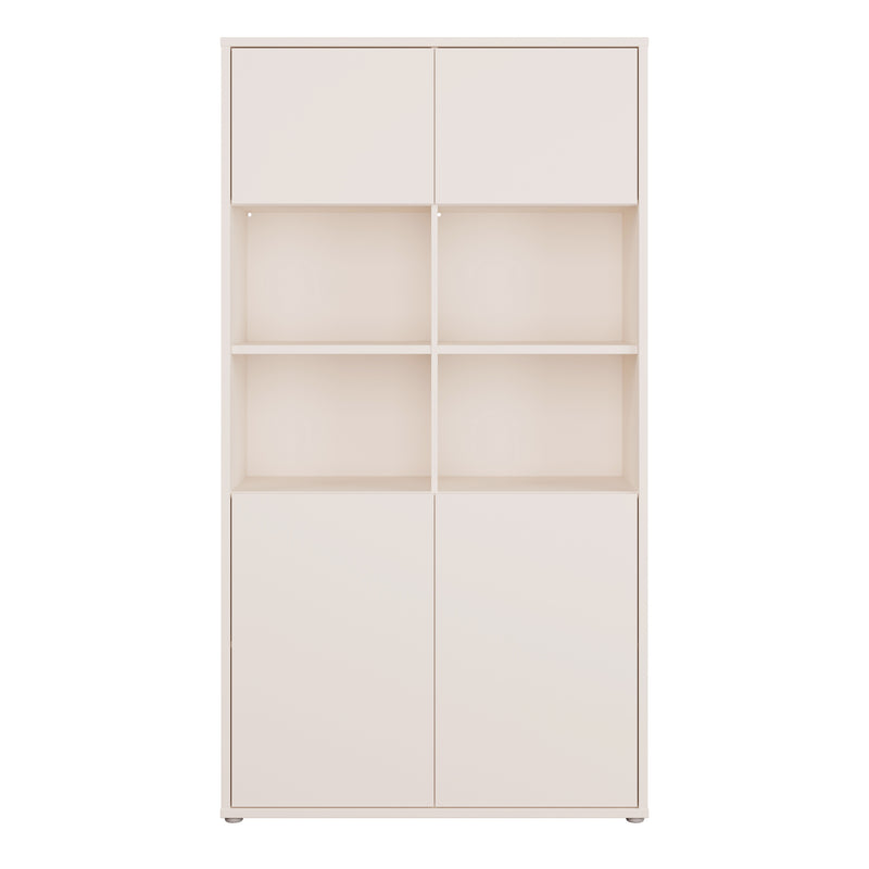 Alice Springs Wide Storage Cabinet 4 Doors Push — side angle