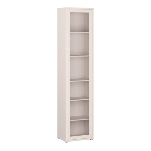 Alice Springs Slim Tall Display Cabinet with 1 Glass Door Push — front view