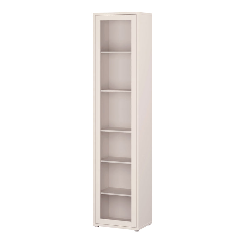 Alice Springs Slim Tall Display Cabinet with 1 Glass Door Push — detail view