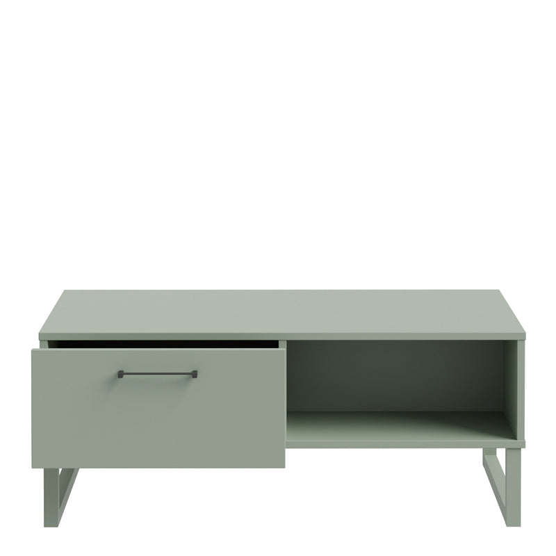 Sali 1 Drawer Coffee Table in Sage Green — alternative angle
