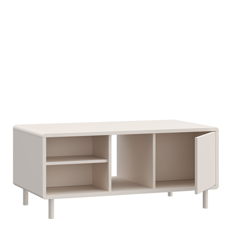 Playly Coffee Table with Open Shelf and Door — detail view