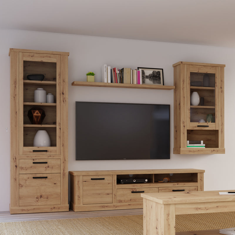 Corona 140cm Wall Shelf in Artisan Oak — alternative angle