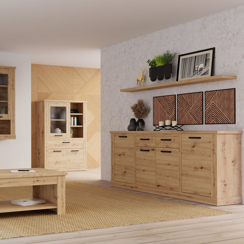 Corona 200cm Wall Shelf in Artisan Oak — alternative angle