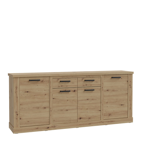Corona 4 Door 2 Drawer Sideboard in Artisan Oak — front view
