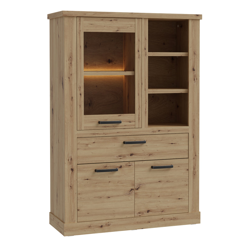 Corona Display Cabinet in Artisan Oak — front view