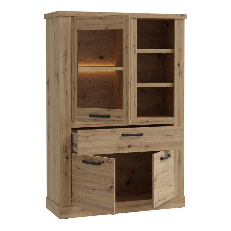 Corona Display Cabinet in Artisan Oak — detail view