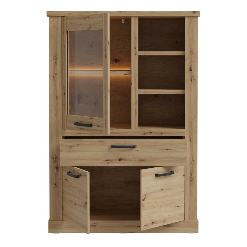 Corona Display Cabinet in Artisan Oak — alternative angle