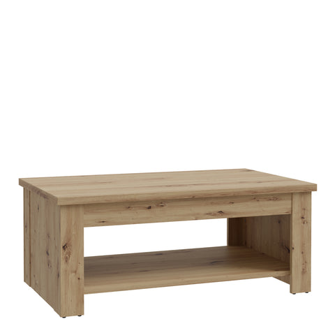 Corona Rising Coffee Table in Artisan Oak — front view