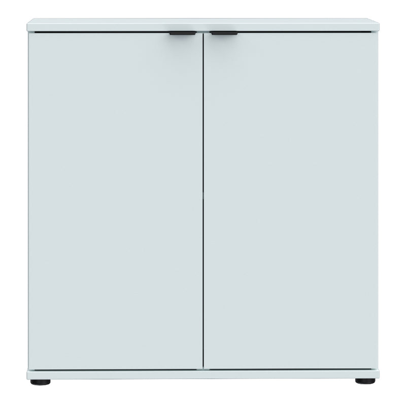 Ganymede 2 Door Cupboard in Light Grey — side angle
