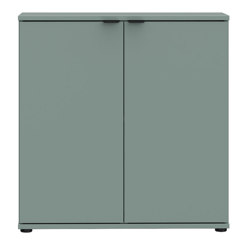 Ganymede 2 Door Cupboard in Sage Green — side angle